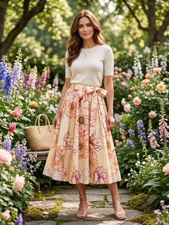 Truth NYC Dresses & Skirts - Truth NYC Women's Floral Pleated Skirt Small